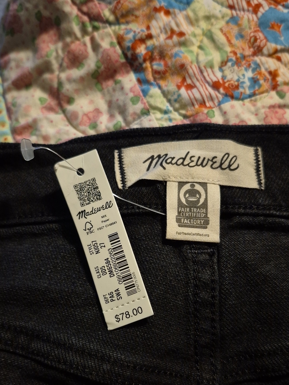 Madewell Black High-Rise Sailor Patch Pocket Jean Shorts Sz.27 NWT - Picture 7 of 7